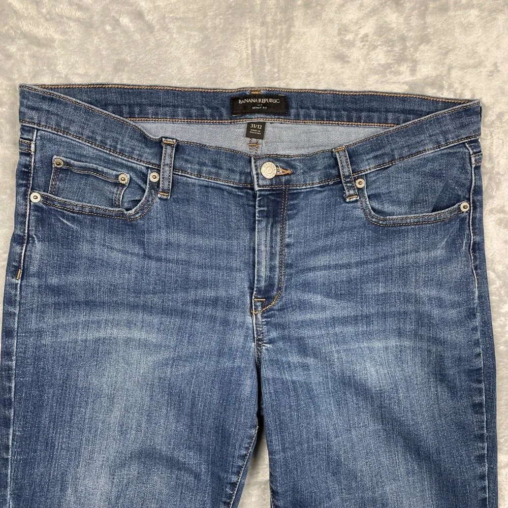 Banana Republic Skinny Fit Jeans Men 31/12 Blue Medium Wash Stretch Denim‎